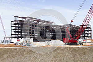 Hospital Construction Site & Crane
