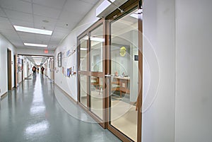 Hospital corridor hallway