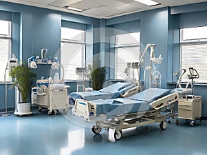 Hospital corridor in hospital Ai Generated
