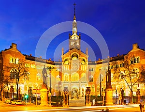 Hospital de Sant Pau in night