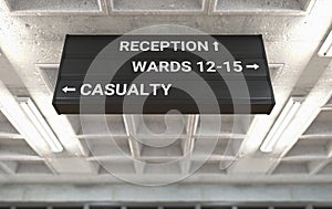 Hospital Directional Sign Casualty