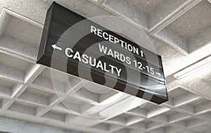 Hospital Directional Sign Casualty