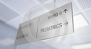 Hospital Directional Sign Pediatrics