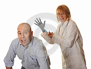 Hospital Doctor with glove