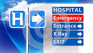 Hospital Emergency Sign