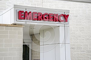 Hospital emergency sign,entrance