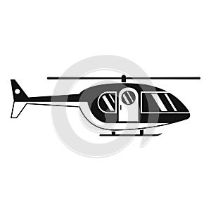 Hospital helicopter icon, simple style