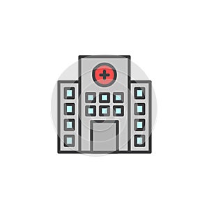 Hospital icon in colored version