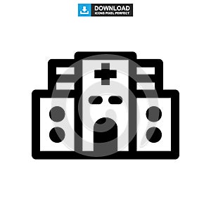 Hospital icon or logo isolated sign symbol vector illustration