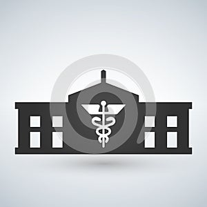 Hospital icon medical symbol building isolated human medical view.