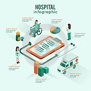 hospital Infographic tools business template, can be used for presentation, web or workflow