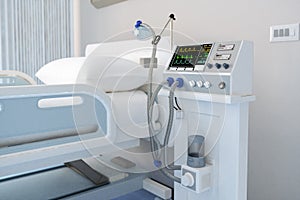 Hospital interior in recovery or inpatient room