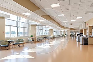 hospital with large, open floor plan and natural daylighting