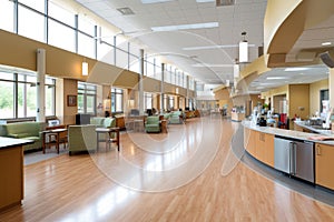 hospital with large, open floor plan and natural daylighting