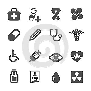 Hospital and medical icon set