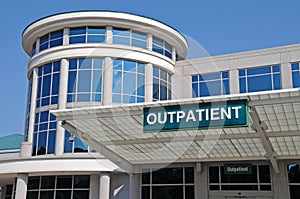 Hospital Outpatient Entrance Sign photo