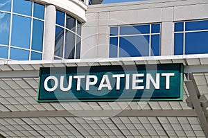 Hospital Outpatient Entrance Sign photo
