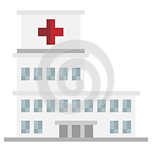 Hospital pixelart vector illustration building asset icon template concept