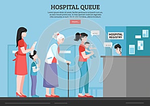 Hospital Queue Illustration