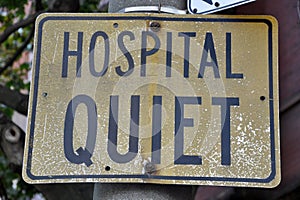 Hospital quiet sign