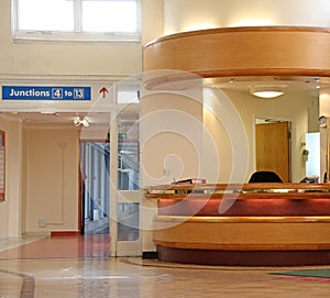 Hospital reception desk