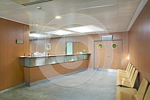 Hospital reception and waiting area