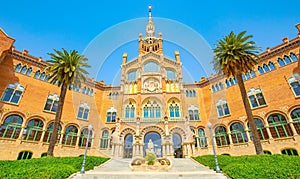 Hospital Recinte Modernista de Sant Pau in Barcelona city, Spain photo