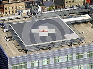 Hospital rooftop helipad photo