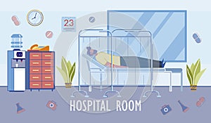 Hospital Room or Ward for Patient Hospitalization.
