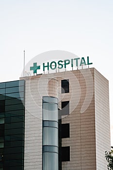 HOSPITAL sign in letters on the outside photo