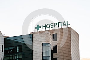 HOSPITAL sign in letters on the outside photo