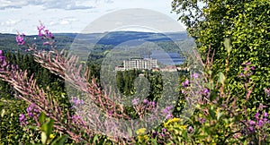 Hospital in Solleftea, sweden, view over Solleftea.