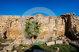 Hospital of St. Anthony ruins in the old town Famagusta. photo