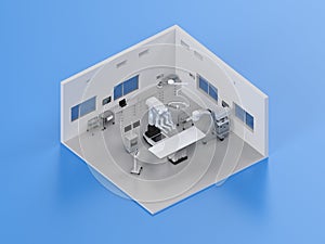 Hospital surgery room isometric