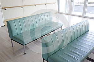 Hospital waiting room with chairs
