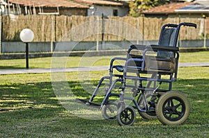 Hospital wheelchairs in a homecare facility