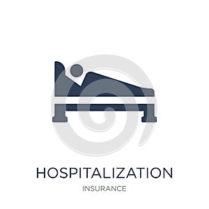 Hospitalization icon. Trendy flat vector Hospitalization icon on