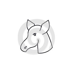 Hoss vector line icon, sign, illustration on background, editable strokes