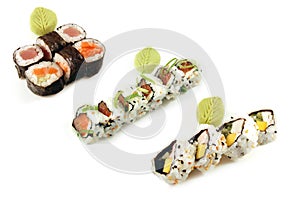 Hossomaki and Uromaki Sushi Composition photo