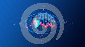 Host-based Intrusion Detection Systems Concept - HIDS - 3D Illustration photo