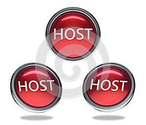 Host glass button