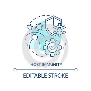 Host immunity turquoise concept icon