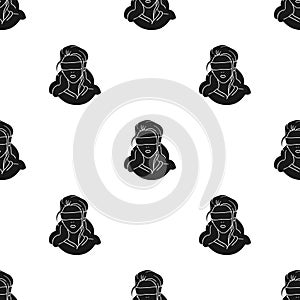 Hostage icon in black style isolated on white background. Crime pattern stock vector illustration.