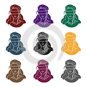 Hostage icon in black style isolated on white background. Crime symbol stock vector illustration.