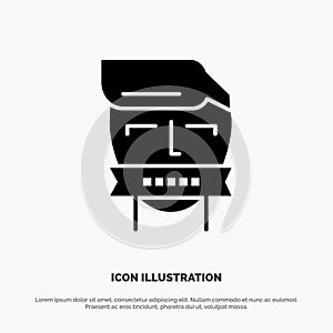 Hostage, Mouth, Opponent, Shut, Terrorism solid Glyph Icon vector