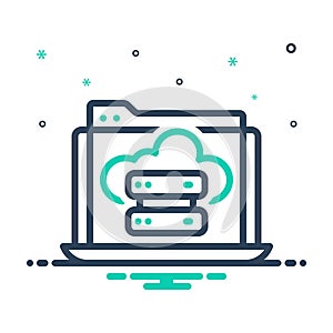 Mix icon for Hosted, cloud and wireless photo