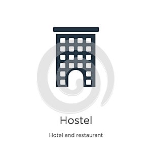 Hostel icon vector. Trendy flat hostel icon from hotel collection isolated on white background. Vector illustration can be used