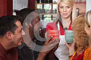 Hostess Bringing Drinks