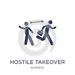 Hostile takeover icon. Trendy flat vector Hostile takeover icon