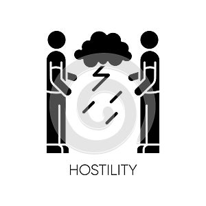 Hostility black glyph icon